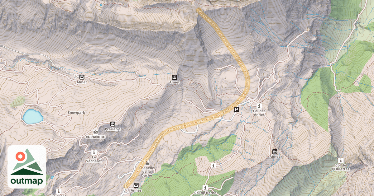Map of Croix d'Almet — La Duche