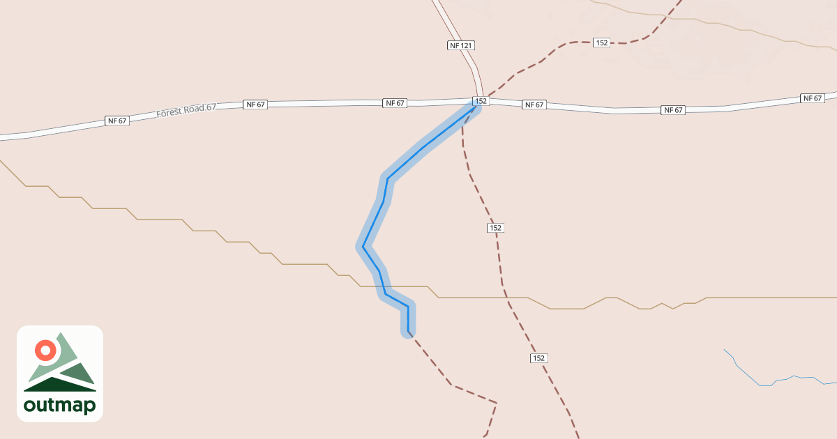 Map of Falls Creek NWTA Trail 152