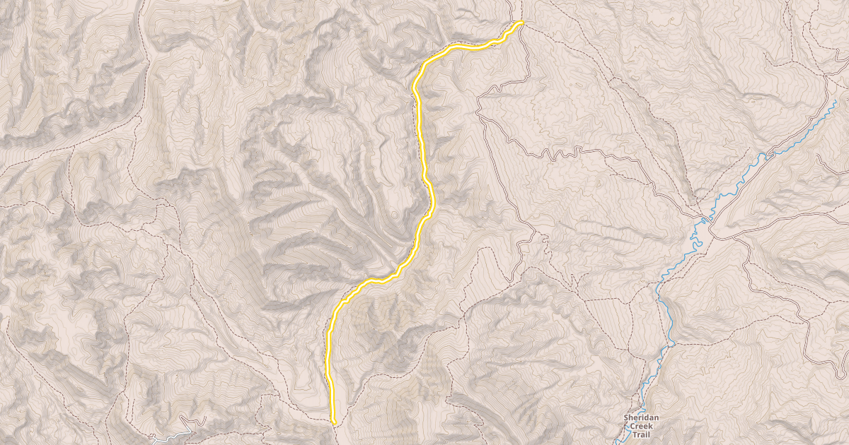 Map preview of Cottonwood Snowmobile Trail