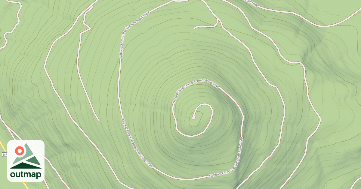 Map of CHINA HAT BUTTE