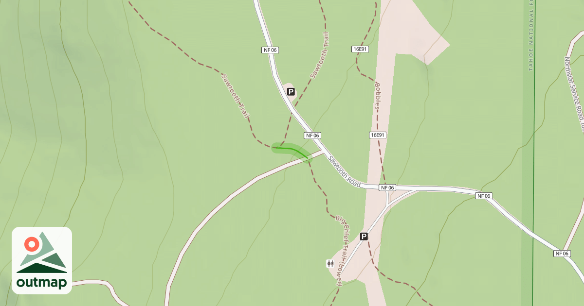 Map of Big Chief/Sawtooth Connector Trail
