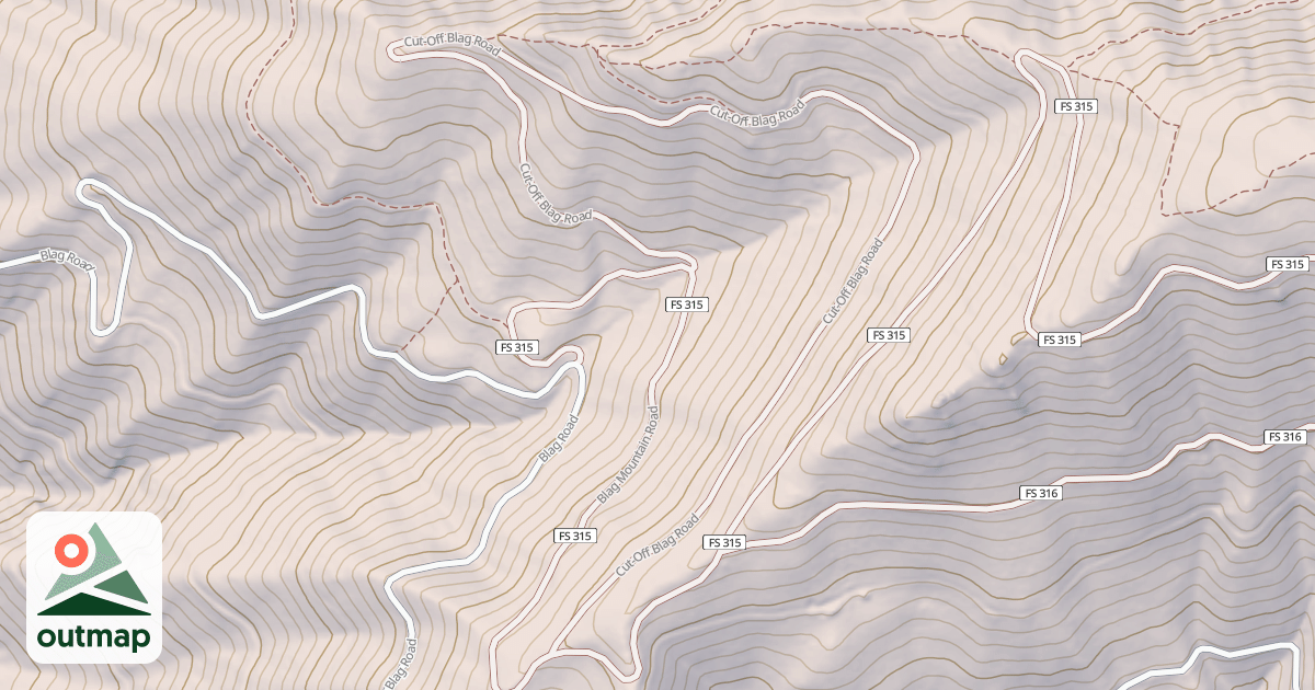 Map of CUT OFF BLAG