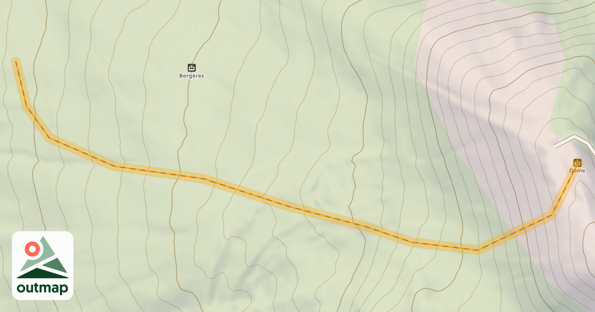 Map of Tête Dure Hors Piste