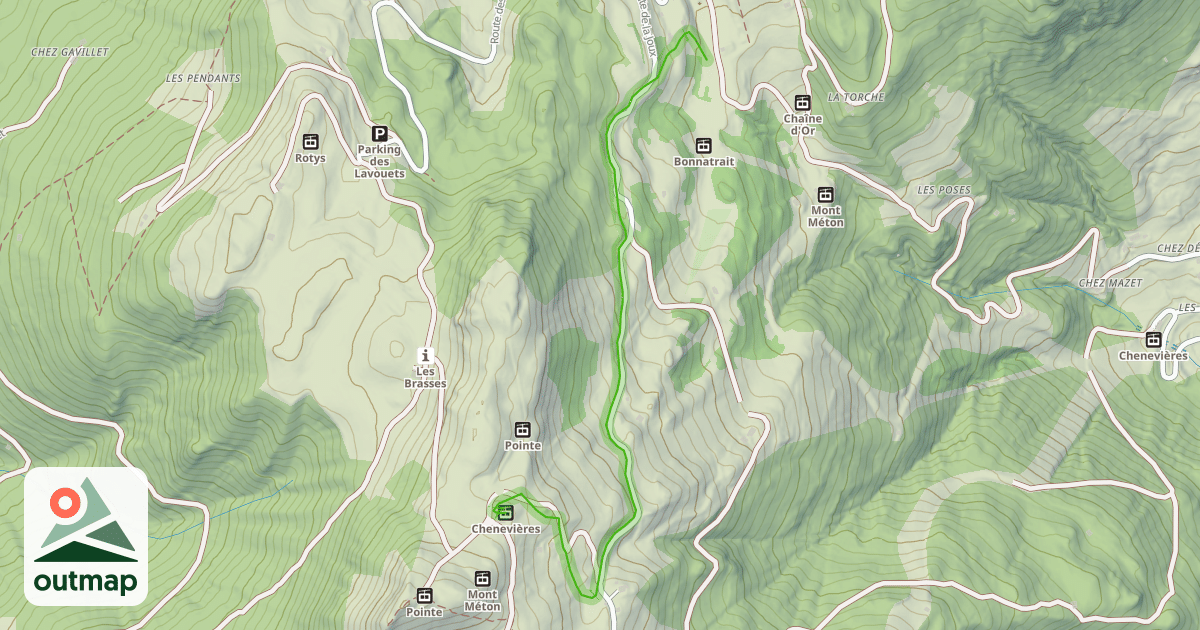 Map of La Mt Blanc