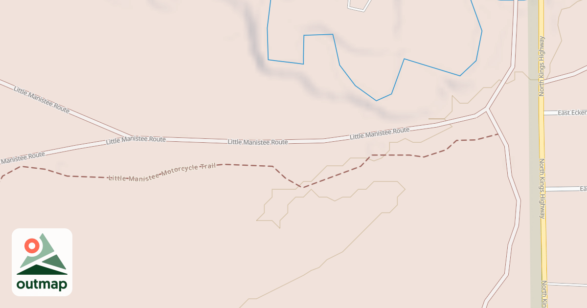 Map of Little Manistee Motorcycle Trail