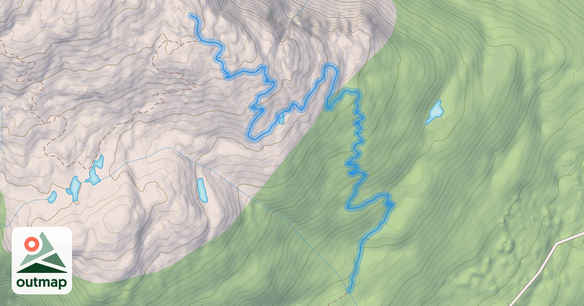 Map of Middle Peak Trail