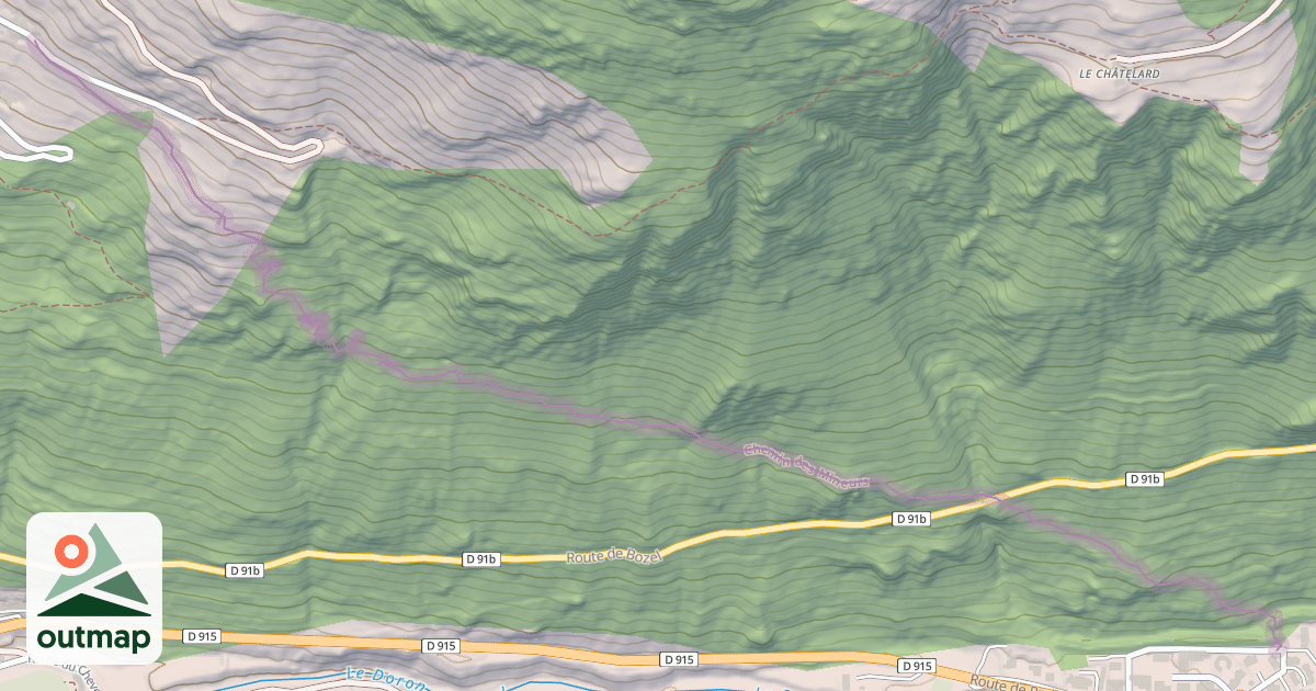 Map of Chemin des Mineurs