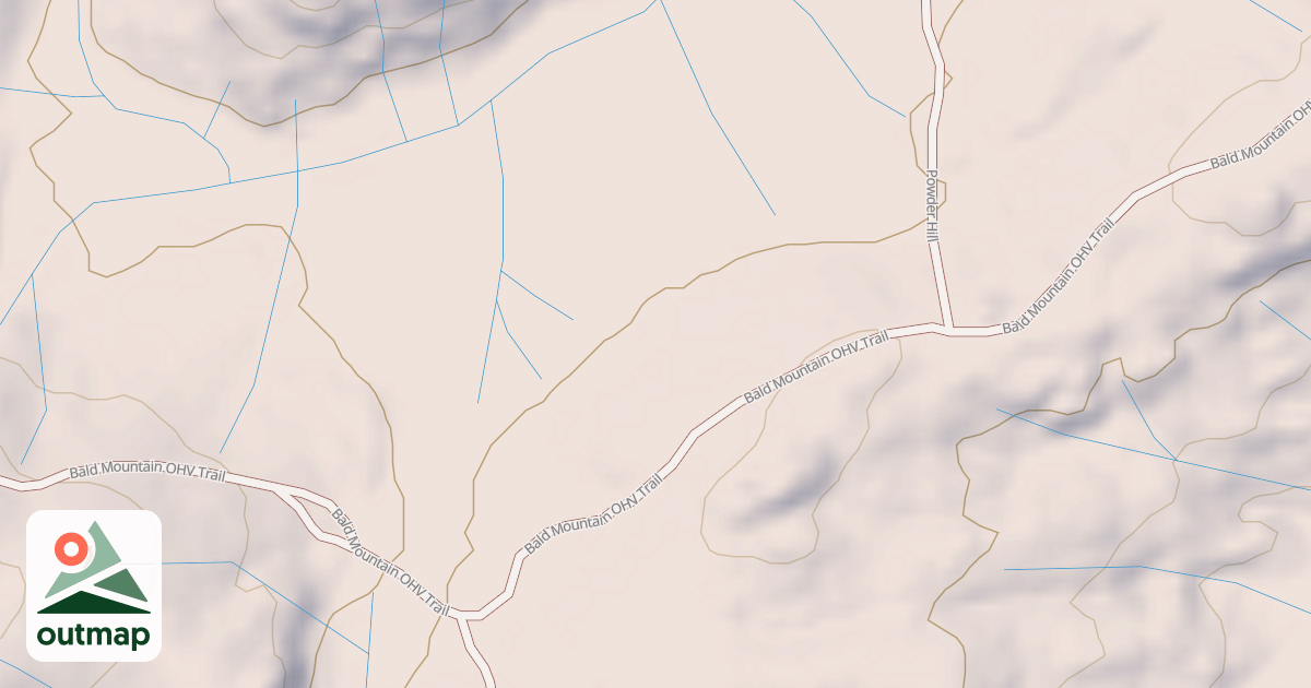 Map of BALD MOUNTAIN T16