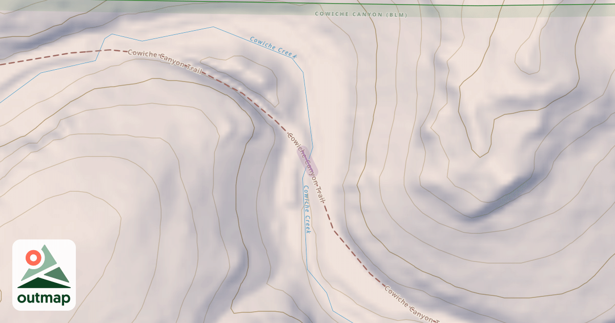 Map of Cowiche Canyon Trail