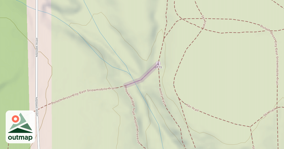 Map of Duluth Cross City East Snowmobile Trail