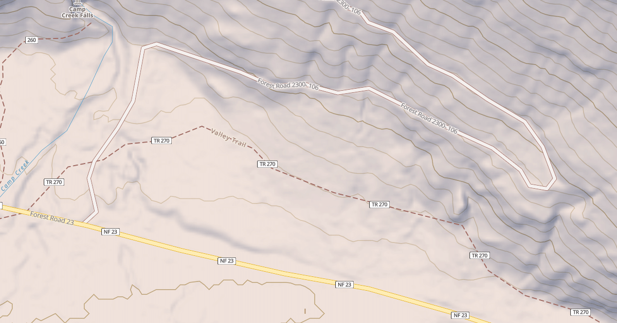 Map preview of CAMP CREEK FALLS