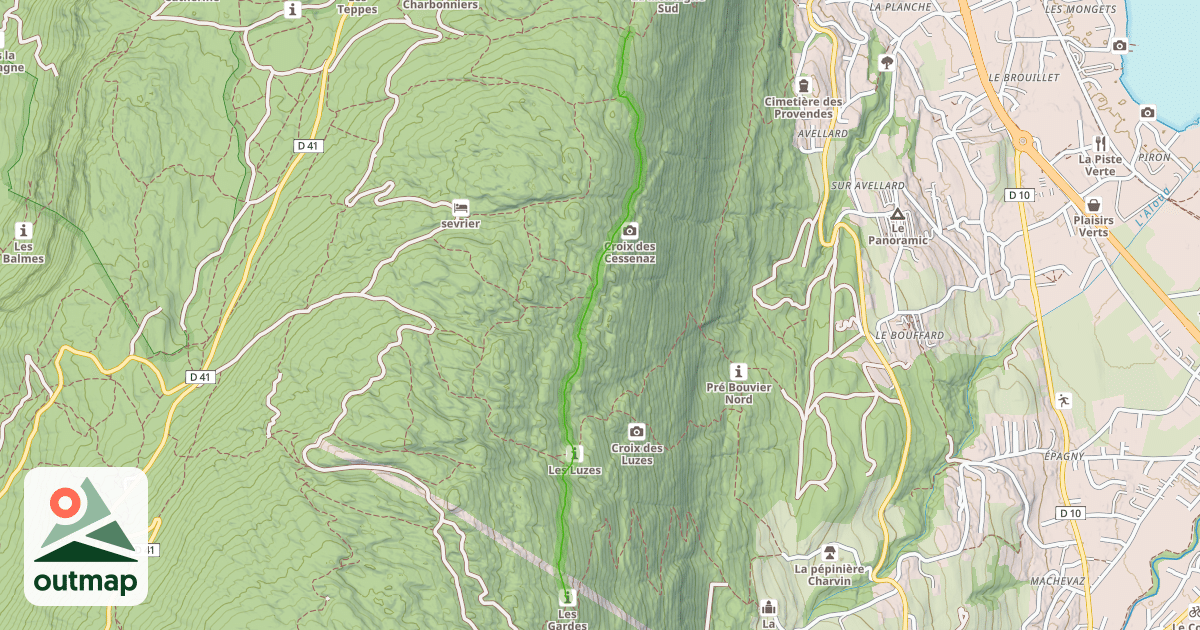 Map of La Crête