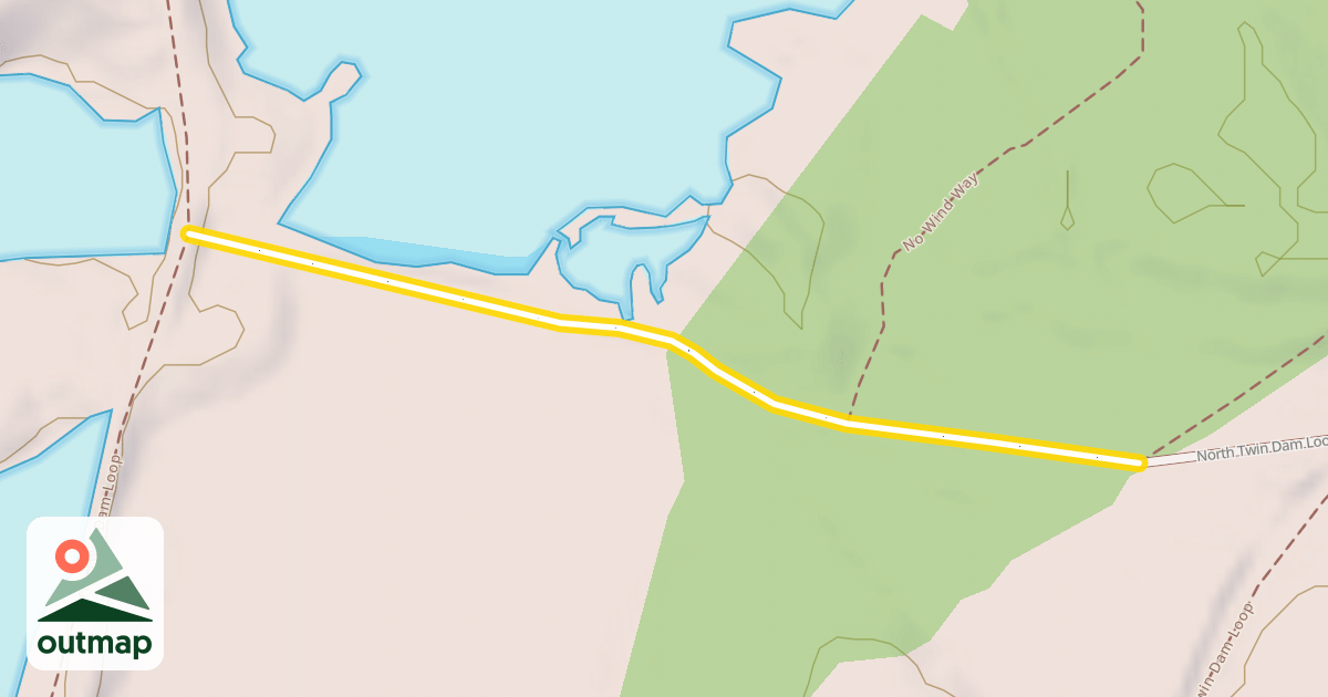 Map of North Twin Dam Loop
