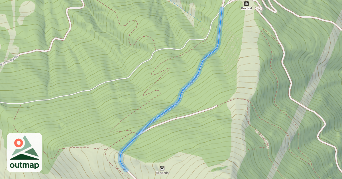 Map of Ancienne Voie de Chemin de Fer à Crémallière