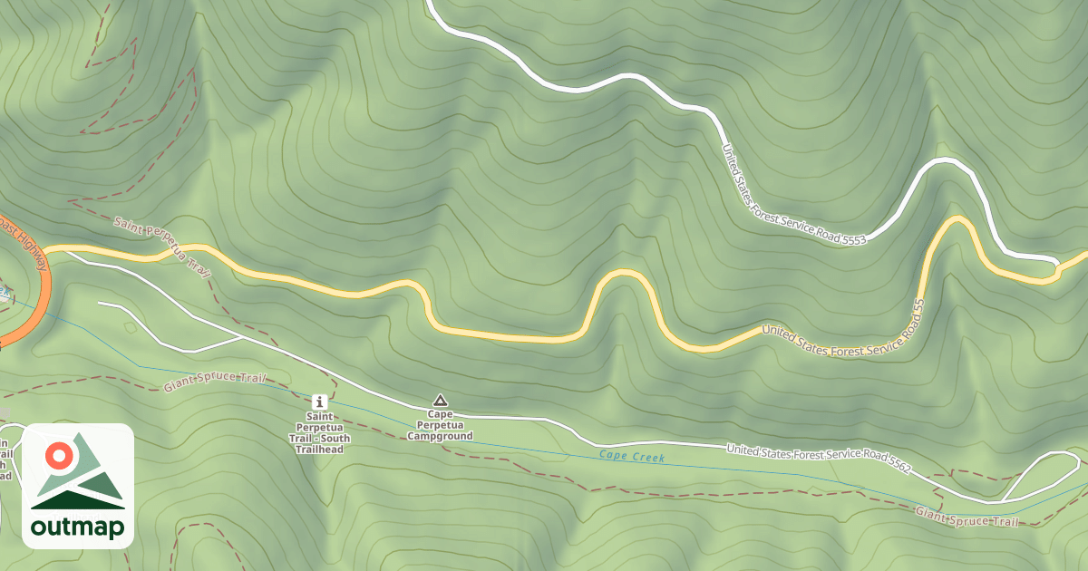 Map of USFS Motor Vehicle Use Map Roads {5C66A070-A3A5-46E6-A062-448CC7E228D2}