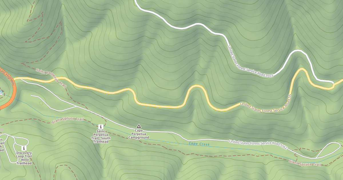 Map preview of USFS Motor Vehicle Use Map Roads {5C66A070-A3A5-46E6-A062-448CC7E228D2}