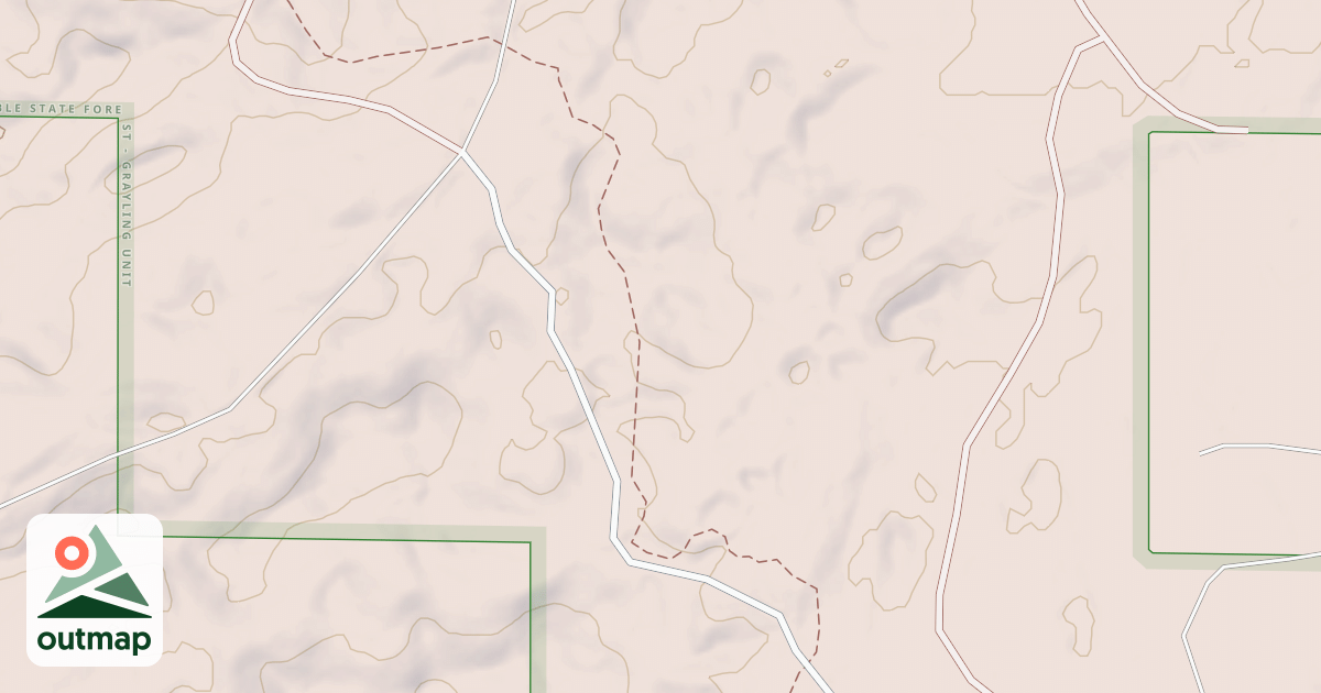 Map of Hunt Creek Motorcycle Trail