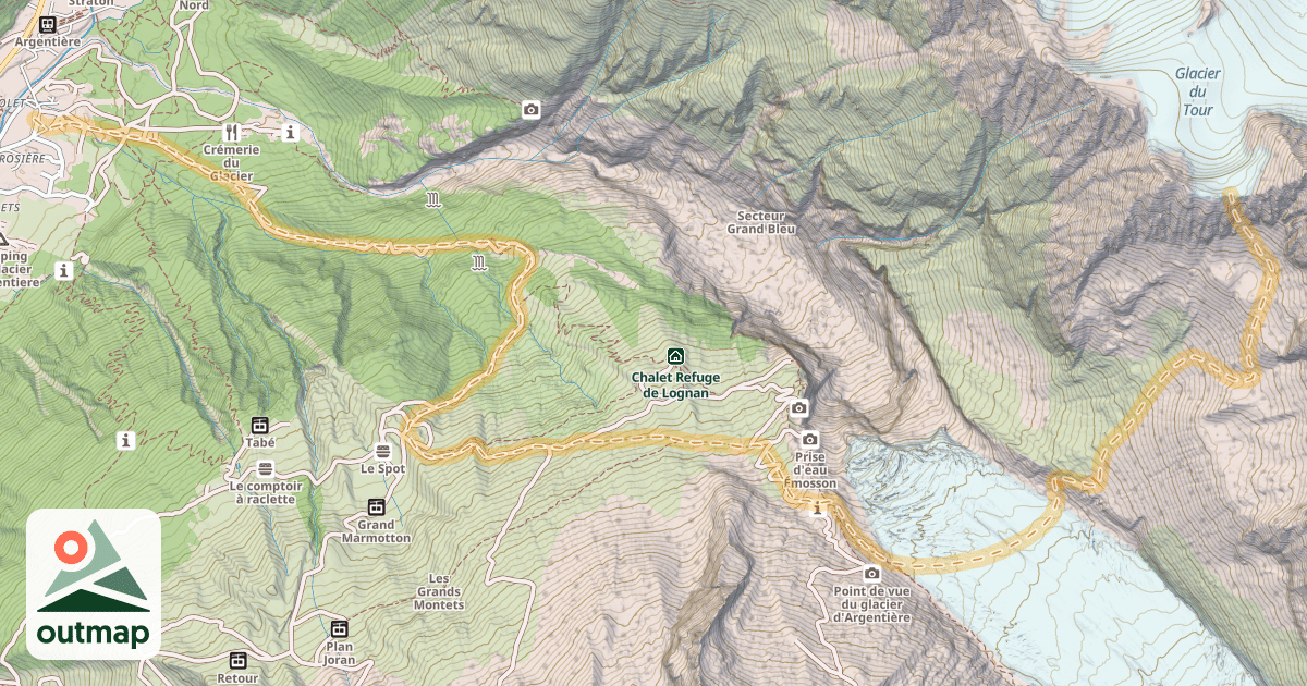 Map of Col du Passon — Argentière