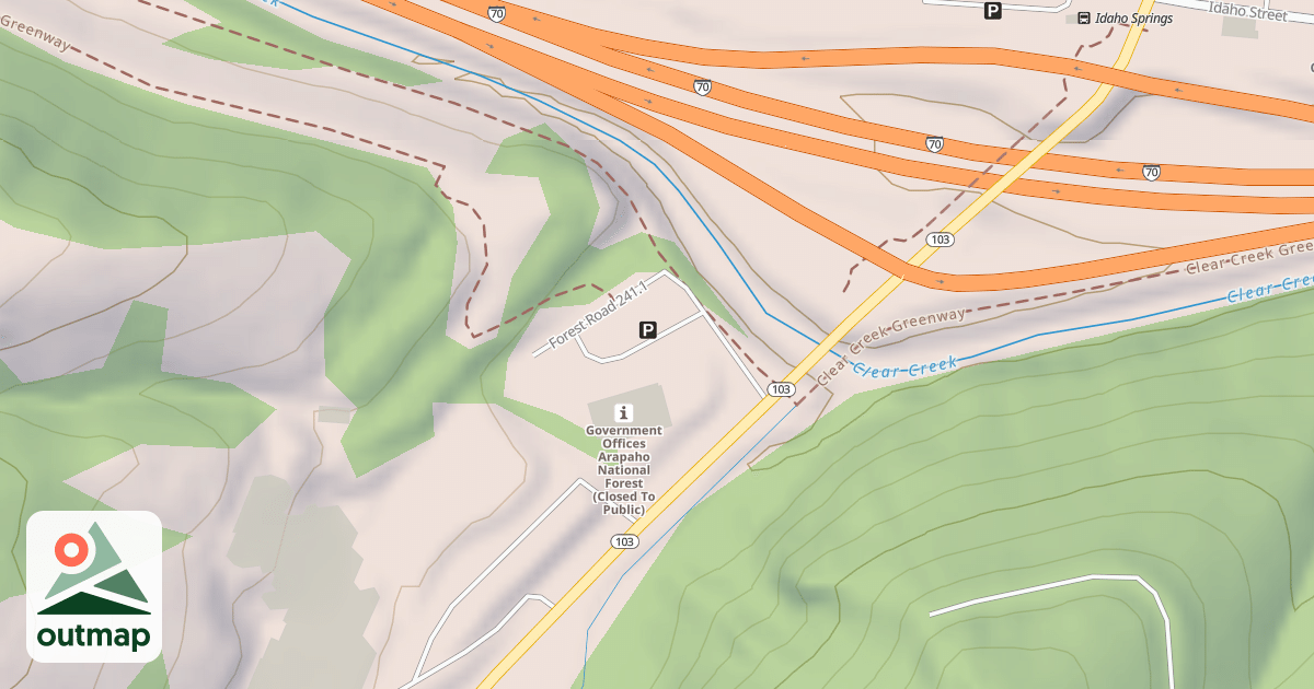 Map of CLEAR CREEK VIS CENTER