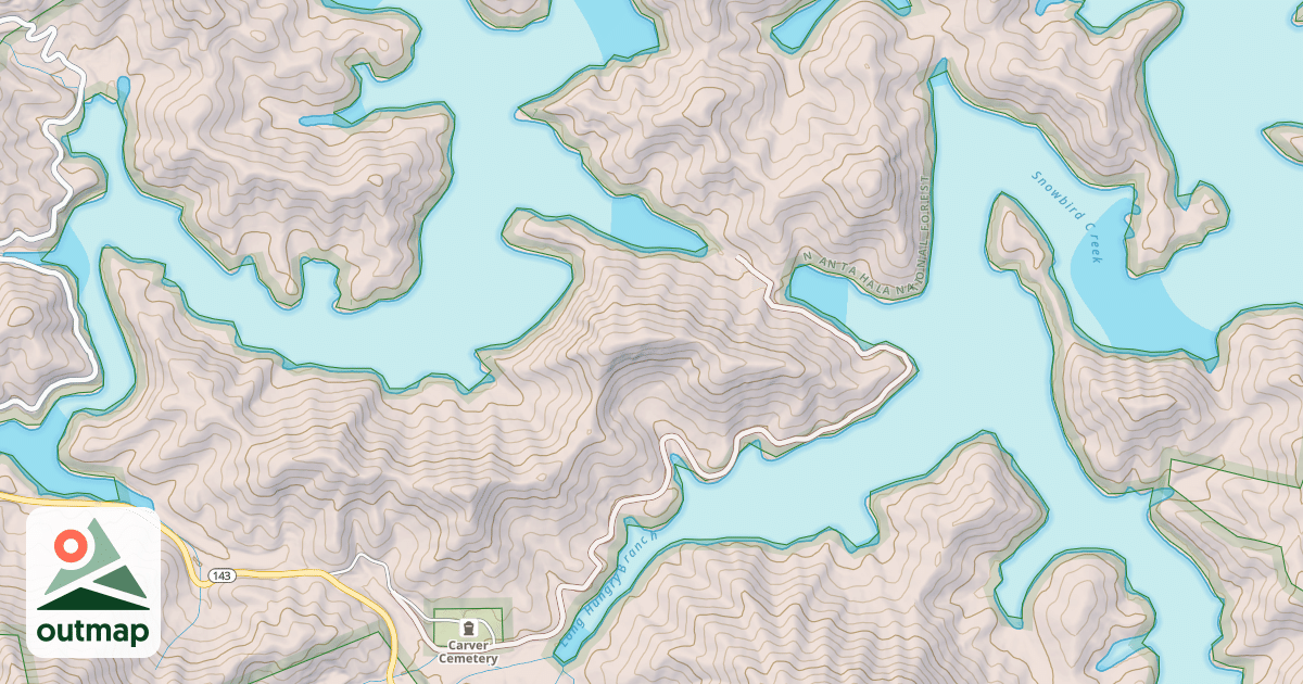 Map of LONG HUNGRY BRANCH