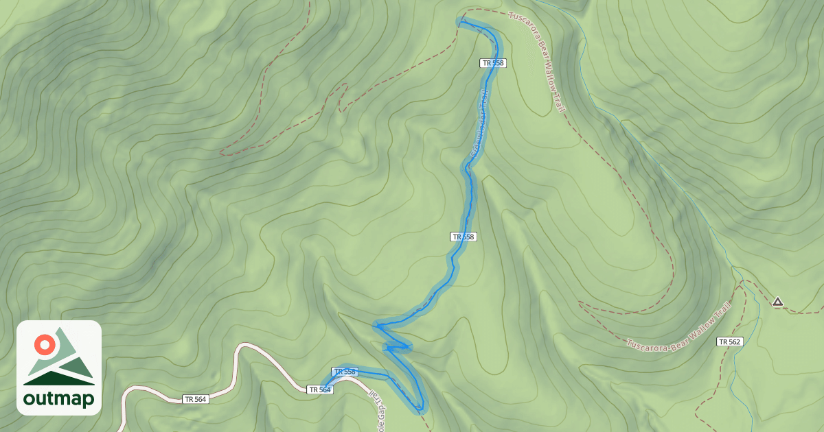 Map of Sidewinder Trail