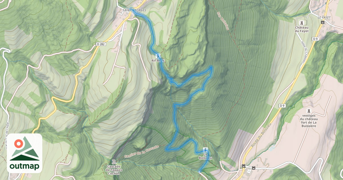 Map of Chemin de Pierre Plate