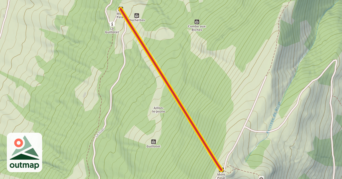 Map of Mont Pelat