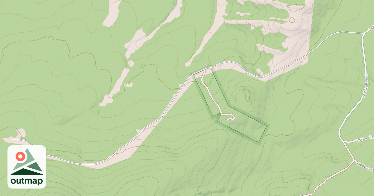 Map of DIVIDE PEAK