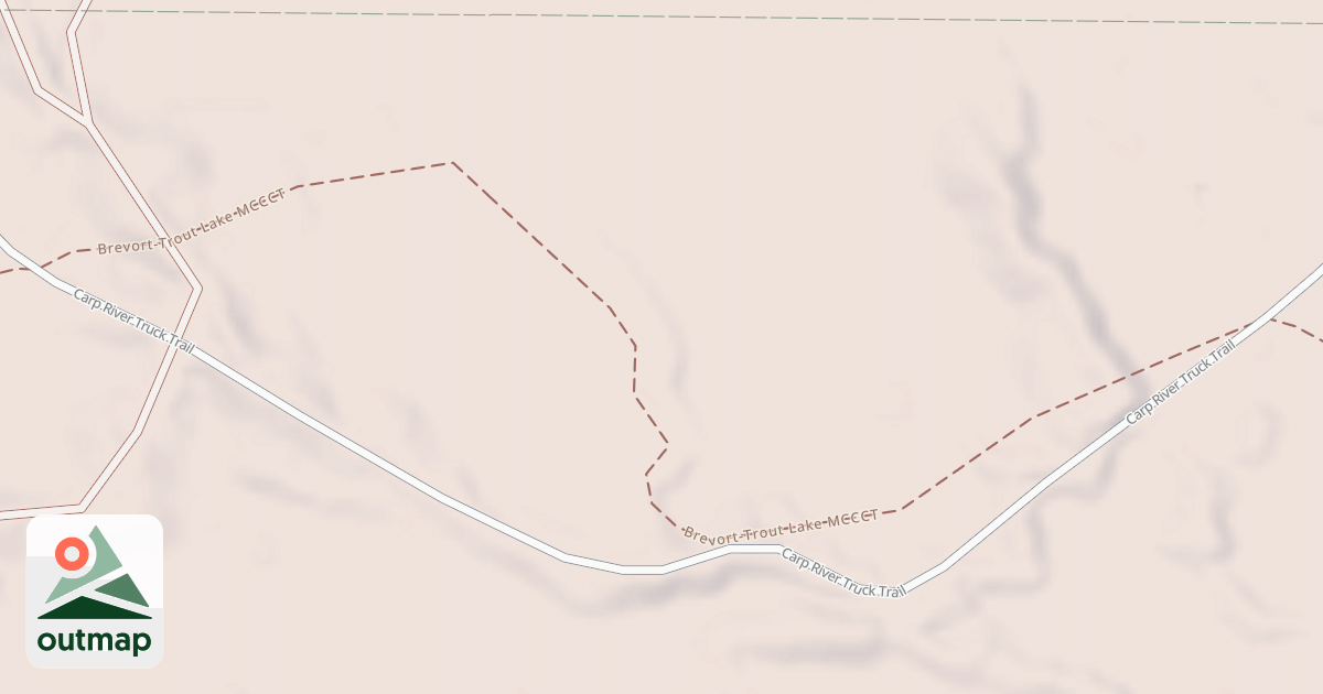 Map of Brevort-trout Lake Motorcycle Trail