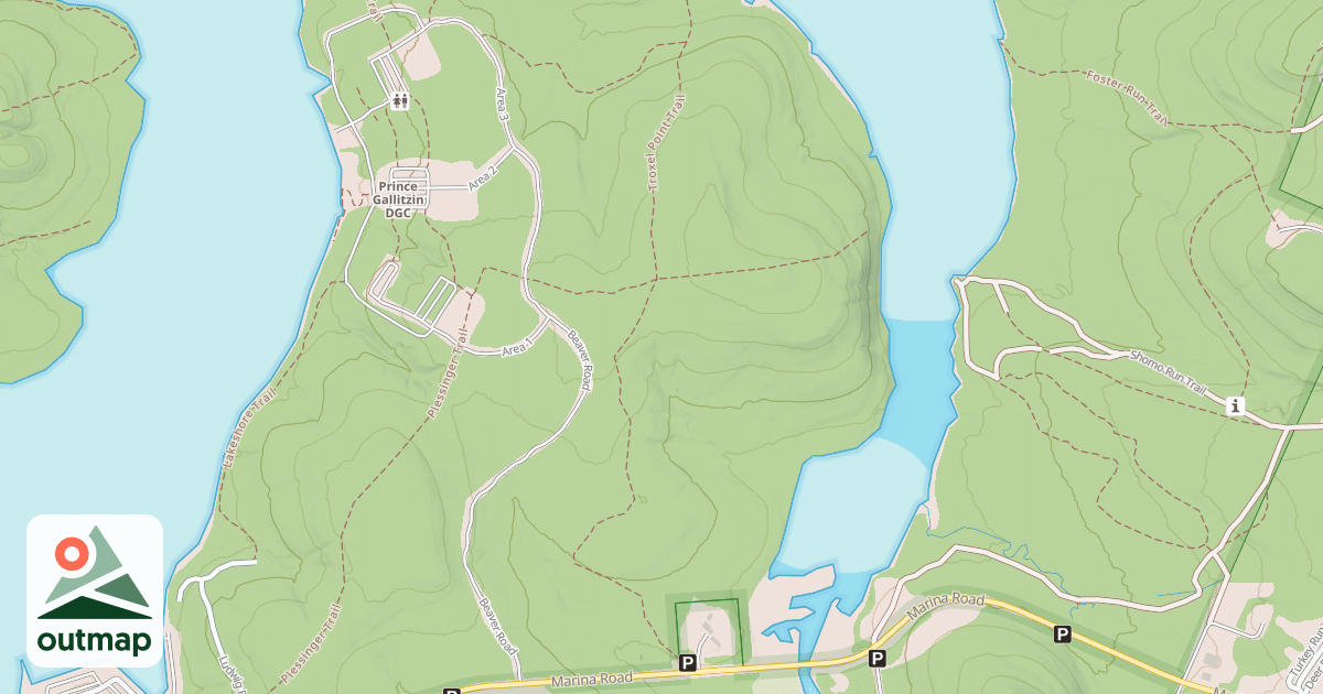 Map of Prince Gallitzin State Park Trails
