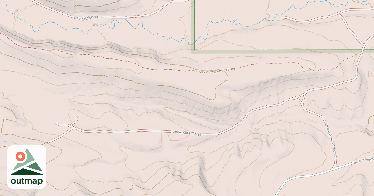 Map of LANDER CUT OFF TRAIL
