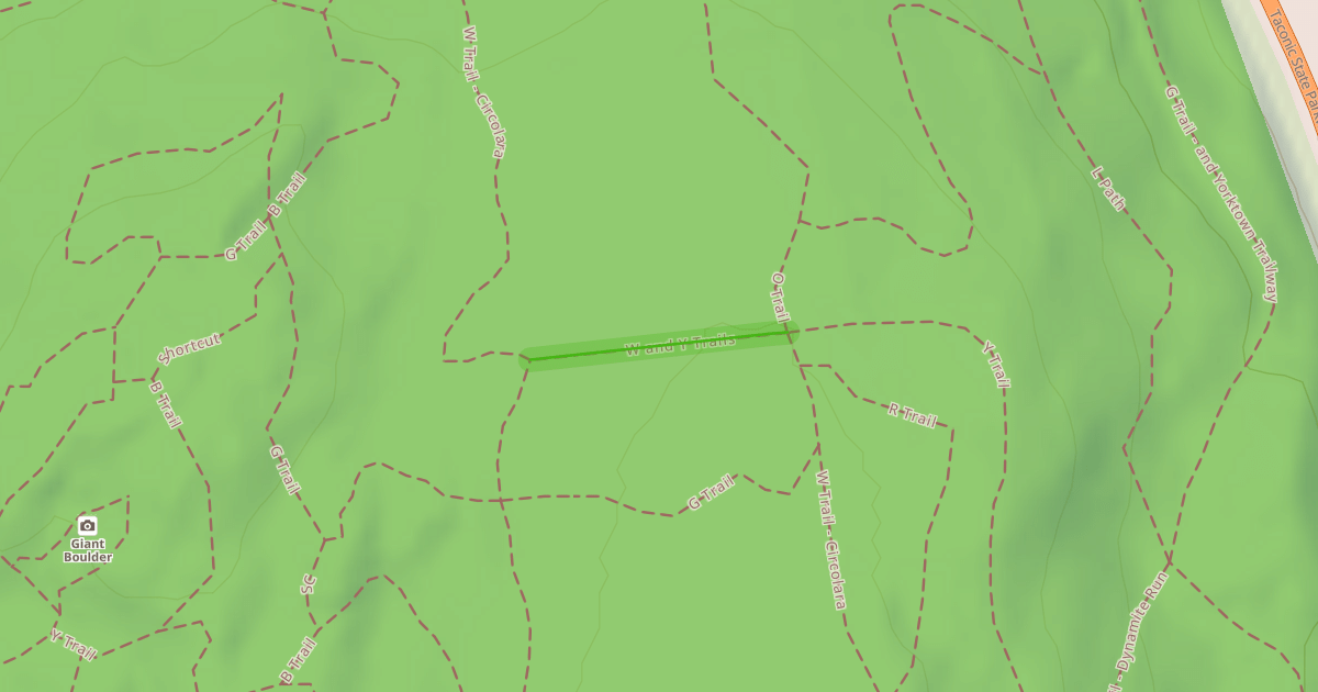 Map preview of W and Y Trails