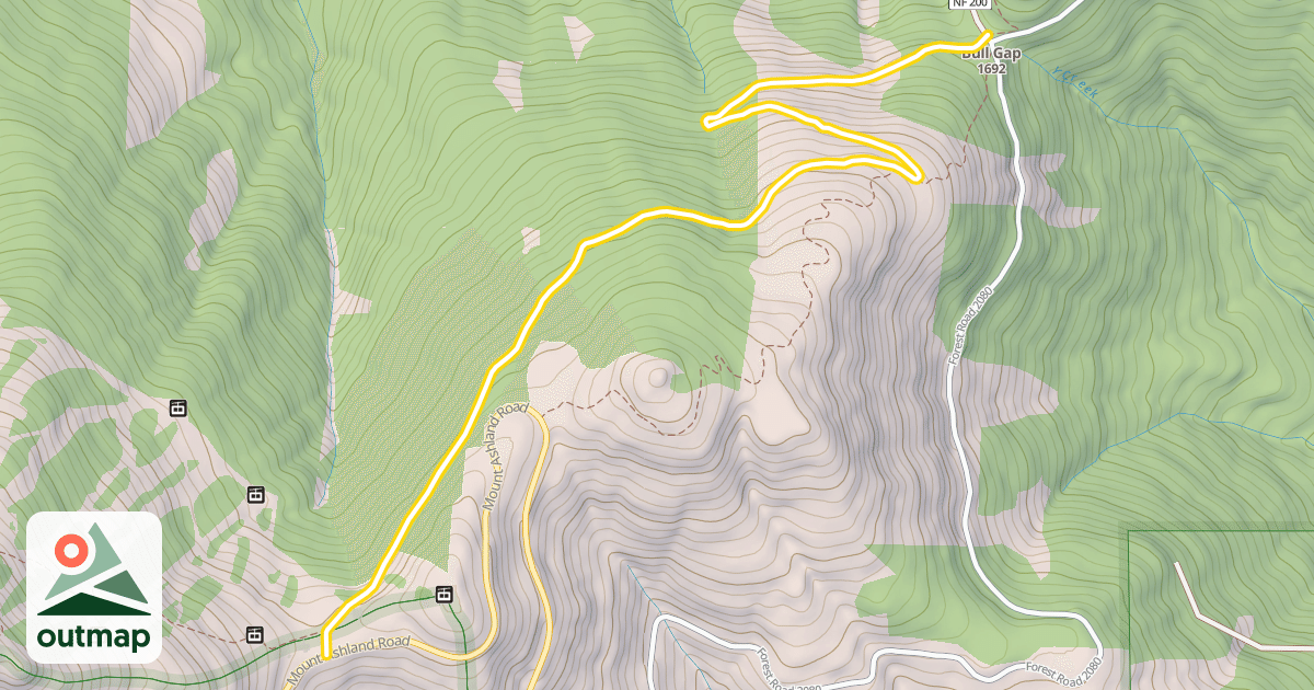 Map of Bull Gap Trail