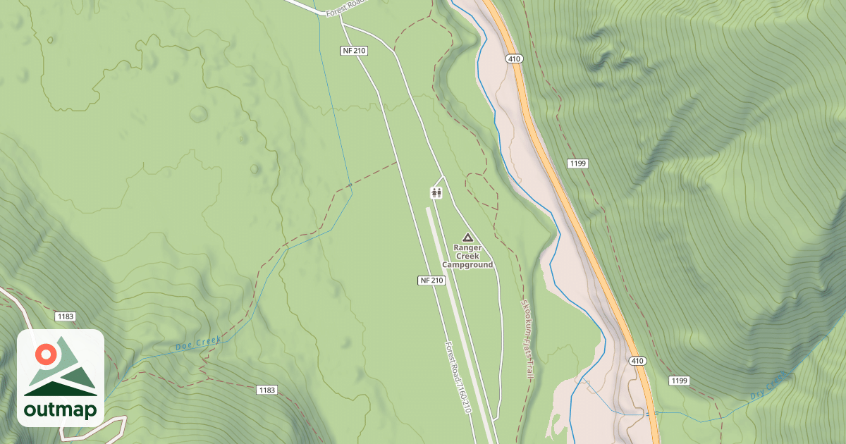 Map of RANGER CR CAMPING AREA