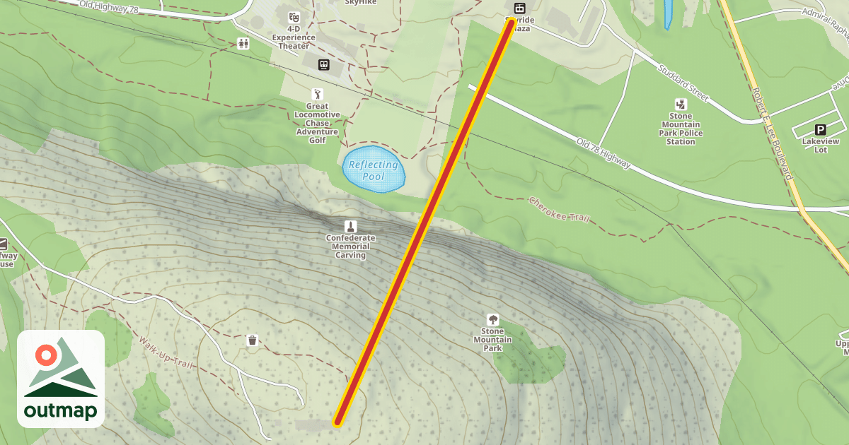 Map of Summit Skyride in DeKalb