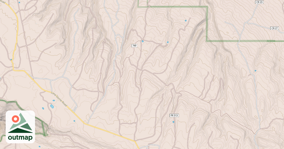 Map of LONE DOME H