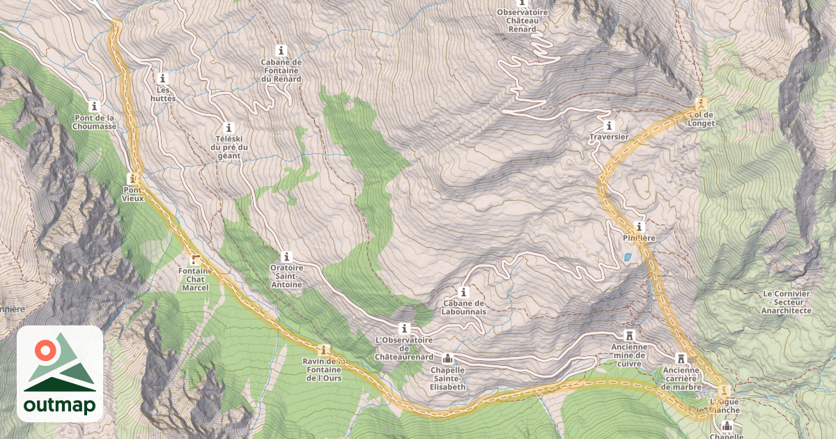 Map of Col de Longet — Saint-Véran