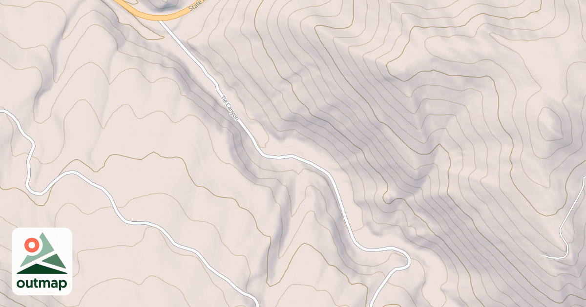 Map of TIE CANYON