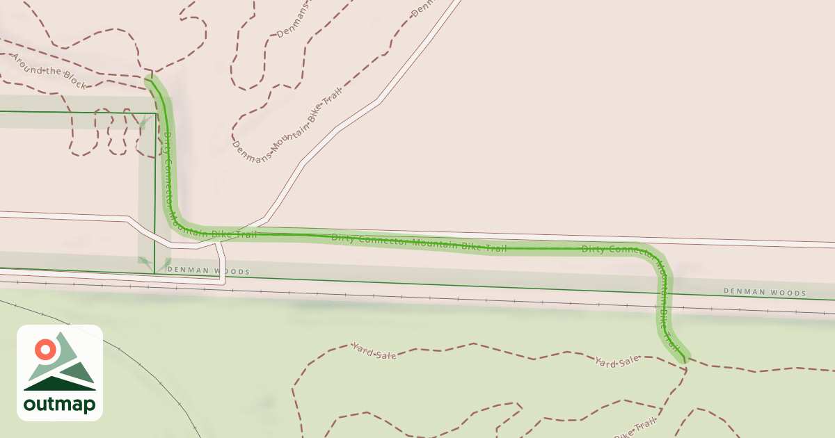Map of Dirty Connector Mountain Bike Trail