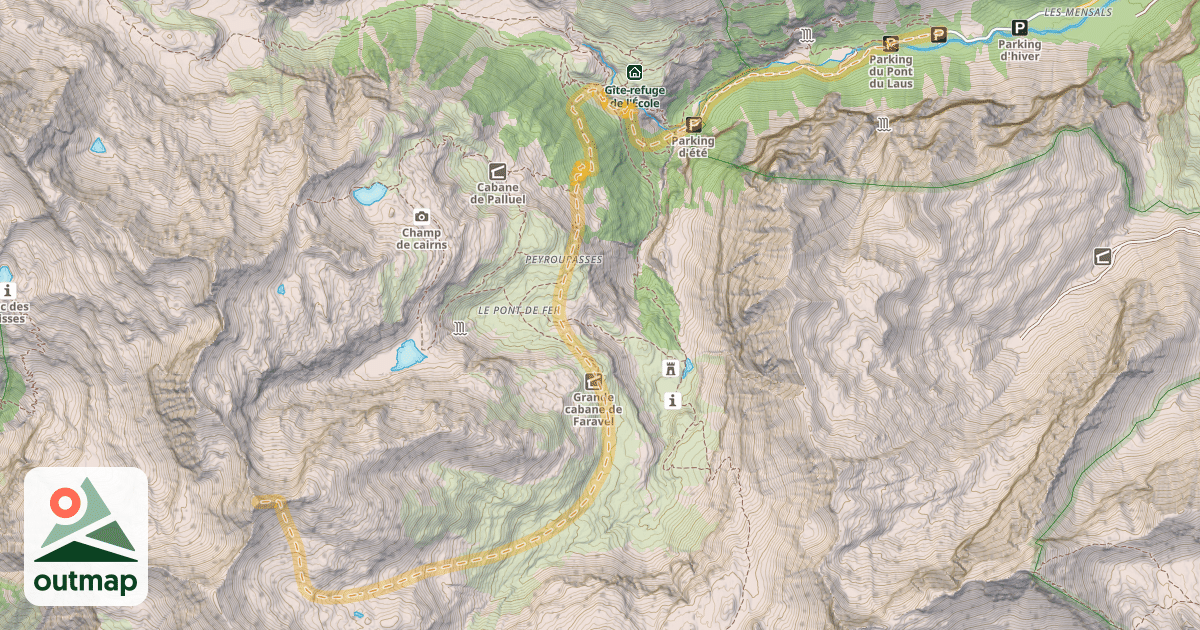 Map of Le Petit Pinier — Les Mensals