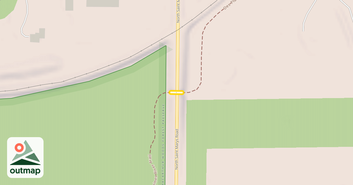 Map of Des Plaines River Trail