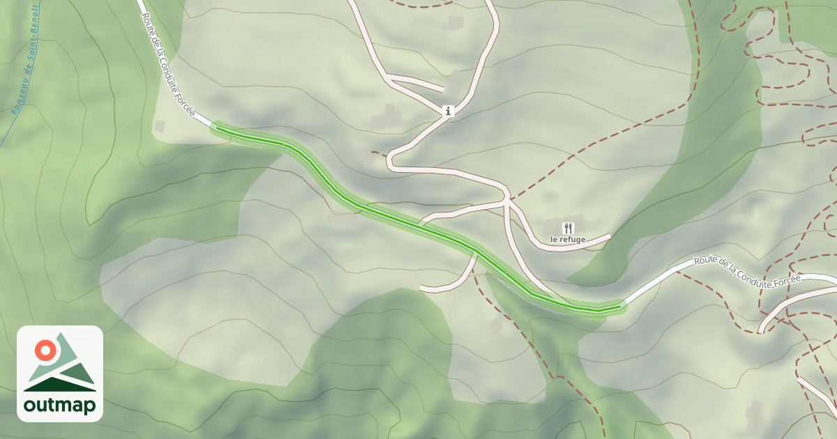 Map of Route de la Conduite Forcée
