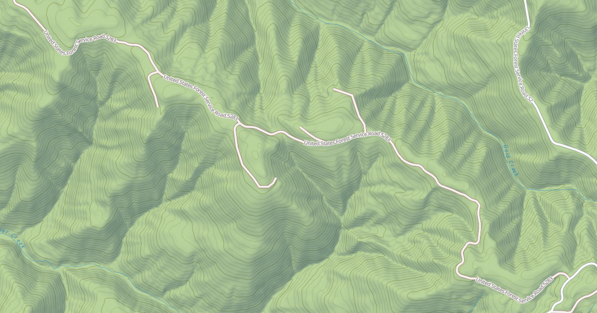 Map preview of USFS National Forest System Roads {56DC3A1F-C119-4345-AF28-1BF938630FE7}