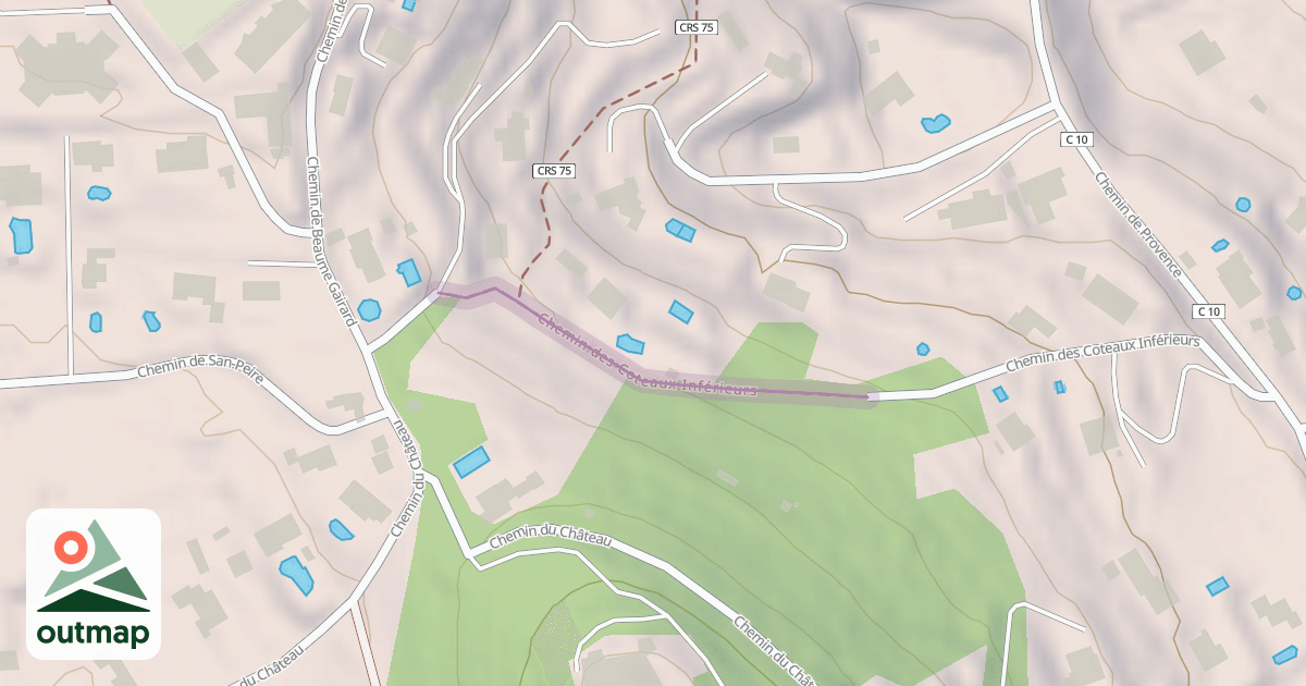 Map of Chemin des Coteaux Inférieurs
