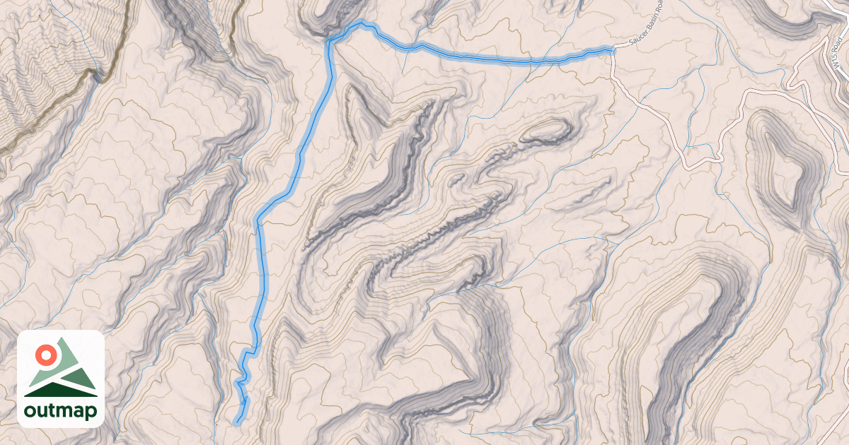 Map of Saucer Basin West Side Trail