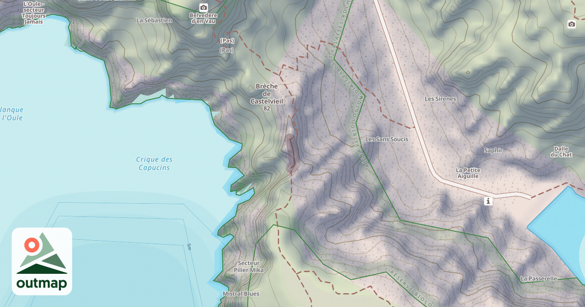 Map of Climbing Route