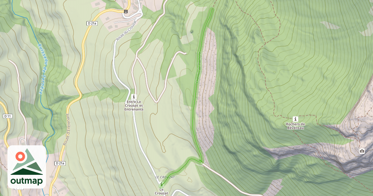Map of Chemin de Plamont