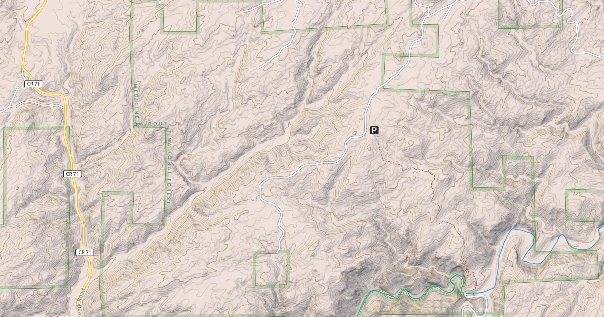 Map preview of COW CAMP ROAD