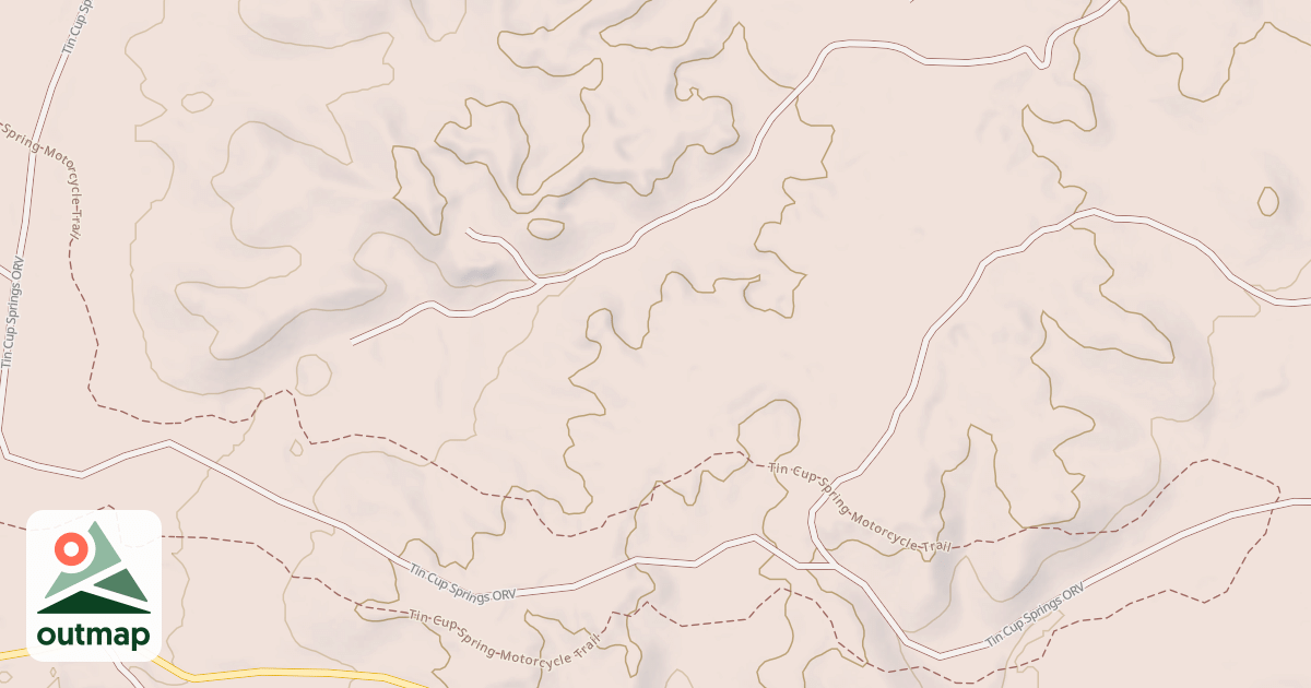 Map of Tin Cup Spring Motorcycle Trail