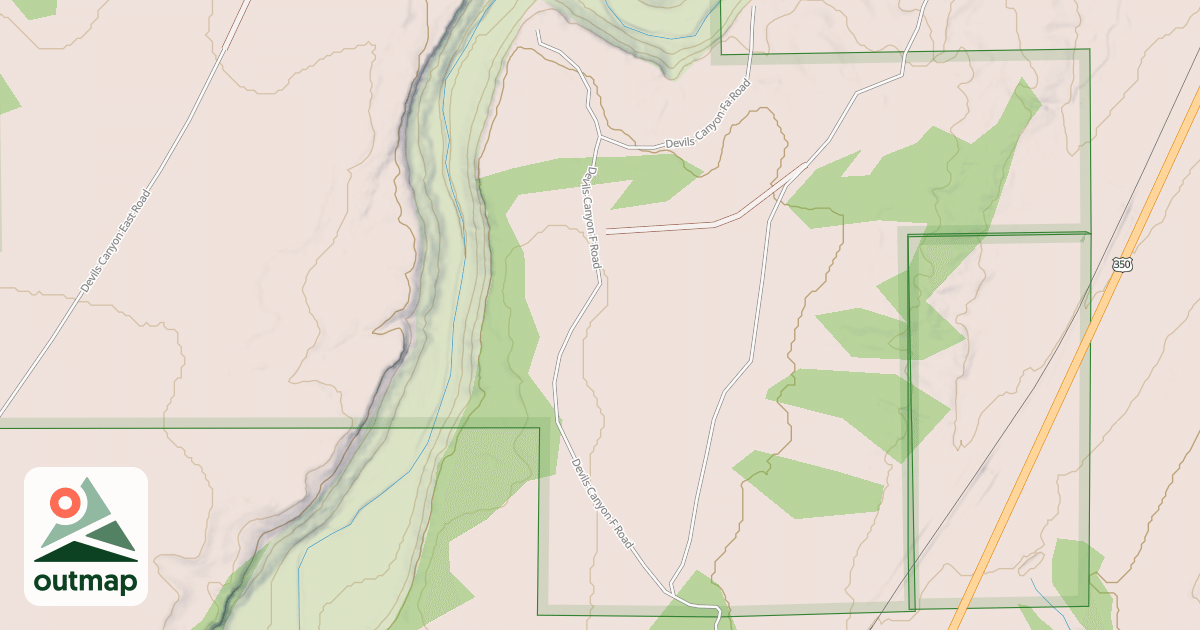 Map of DEVILS CANYON F